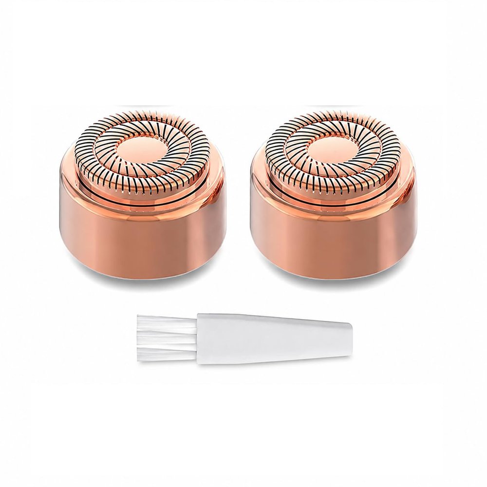 Alfa Torque 3rd Generation Replacement Heads for Flawless Facial Hair Remover Gen 3, Double Ring Blades, Rose Gold, Pack of 2