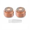 Alfa Torque 3rd Generation Replacement Heads for Flawless Facial Hair Remover Gen 3, Double Ring Blades, Rose Gold, Pack of 2 view 1