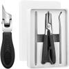 3 Pack Eagle Beak Nail Clippers for Thick Nails & Ingrown Toenails, Heavy Duty Stainless Steel Toenail Clippers for Seniors, Professional Curved Blade Nail Nipper Set for Thick Toenails (Black) view 1