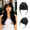 YTBYT Clip In Bangs 100% Human Hair, Extended Fringe with Sideburns, Seamless Natural Hairpiece for Women(Natural Black 1B#) view 1
