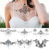 Large Mandala Lotus Flower Temporary Underboob Tattoo for Women 8-Sheet view 2
