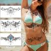 Large Mandala Lotus Flower Temporary Underboob Tattoo for Women 8-Sheet view 4
