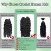 Feather Crochet Human Hair for Black Women Burmese Curly Crochet Human Hair view 2