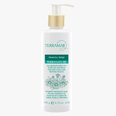 Terramar TERRANATURE Energizing Emulsion for Tired Legs, with Horse Chestnut, Arnica and Red Vine Extracts, 6.70 oz