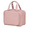 jwfxiaodige Light Luxury Style Travel Makeup Bag Organizer, Large Capacity Cosmetic Bag, 180Open-Flat, 3-sec Touch-up, Multi-Compartment Organization, Portable for Travel(Pink) view 1