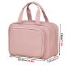 jwfxiaodige Light Luxury Style Travel Makeup Bag Organizer, Large Capacity Cosmetic Bag, 180Open-Flat, 3-sec Touch-up, Multi-Compartment Organization, Portable for Travel(Pink) view 2