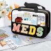 2 PCS Medicine Bag for Traveling Chenille Letter Patch Travel Meds Pouch view 2
