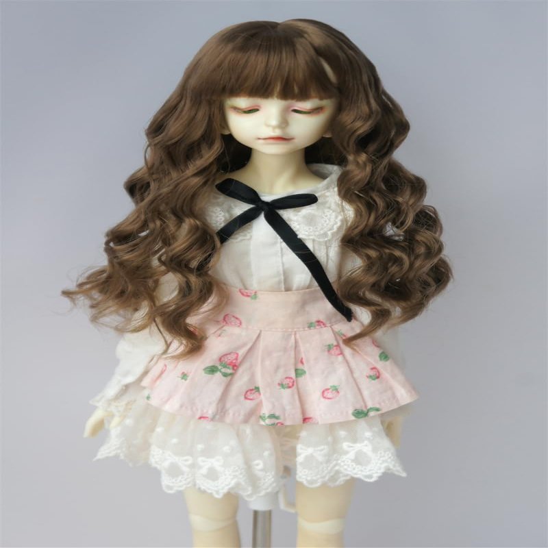Jusuns JD853 9-10inch Instant noodle roll ion perm Yaki Soft wave BJD Doll Hair (Nut Brown #33, 7-8inch, 4 X 4)
