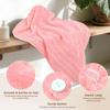 Jacquotha Cotton Hair Towel Wrap for Women (Pink Striped), 1 Pack view 2