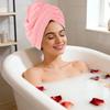 Jacquotha Cotton Hair Towel Wrap for Women (Pink Striped), 1 Pack view 3