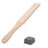 Baxnore Leather Polish Sharpening Strop Dual Sided Wooden Grinding Board with Grind Paste for Razors and Tools Durable and Comfortable Handle view 4