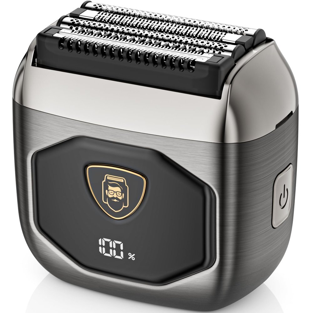 EchoByte Electric Foil Shaver for Men: Full-Metal Body & 4 Floating Blades