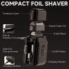 VELATEMOR Cordless Foil Trimmer, Electric Facial Hair Groomer for Men with Cleaning Brush, Rechargeable Beard Trimmer, Portable Mini Foil Shaver for Close Trimming view 2