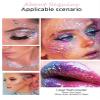 Body Glitter Gel, Holographic Chunky Face Paint Glitter, Sparkling Mermaid Sequins Cosplay Makeup, Self-Adhesive Festival Rave Accessories for Hair Eye Lip Nails, Halloween Party Value Pack - 6PCS view 2