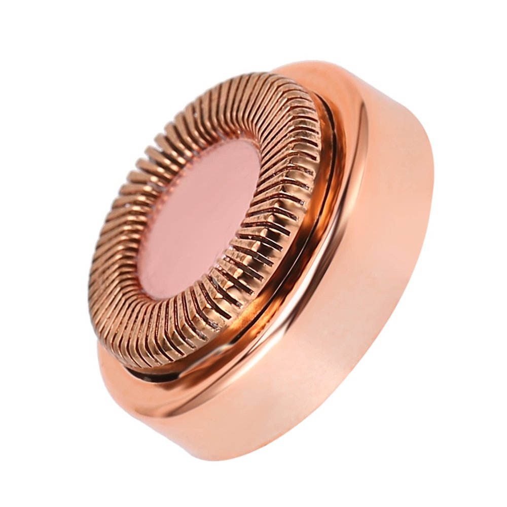 HURRISE Women Hair Remover Replacement Head - Electric Body Facial Hair Shaver Head, 360 High Efficiency, Rose Gold Coated, Easy Installation, Durable ABS & Stainless Steel