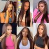 #4 Brown Bundles Human Hair Straight Bundles Human Hair 16 18 20 Inch NerriHou Brazilian Virgin Hair Dark Brown Straight Human Hair Bundle Hair Extensions 3 Bundle 150 Gram view 2