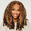 ISEE 9X6 Lace Highlight Ombre Burmese Curly Glueless Wig Human Hair 26 Inch view 1