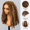 ISEE 9X6 Lace Highlight Ombre Burmese Curly Glueless Wig Human Hair 26 Inch view 2