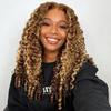ISEE 9X6 Lace Highlight Ombre Burmese Curly Glueless Wig Human Hair 26 Inch view 4