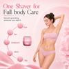 UpperX Electric Razors for Women, Waterproof Women Shaver for Body Trimmer with LED Display, USB-C Rechargeable Pubic Hair Bikini Trimmer for Women Private Area, Face Underarms Legs, 2 Extra Heads view 3
