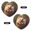 Baby Hedgehog Compact Mirrors for Women, Mini Folding Pocket Makeup Mirror with 2 X 1x Magnification Portable Travel Purse Mirror Gift for Birthday Mother's Day Party view 2