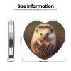 Baby Hedgehog Compact Mirrors for Women, Mini Folding Pocket Makeup Mirror with 2 X 1x Magnification Portable Travel Purse Mirror Gift for Birthday Mother's Day Party view 3