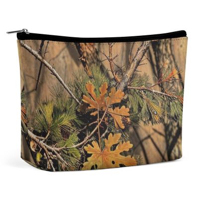 Supdreamc Toiletry Bag Holder Portable Gift for Ladies Women Large Capacity Hunting Camo Tree Leaf Travel Makeup Train Case for Cosmetics Digital Accessories Fashion Travel Bag