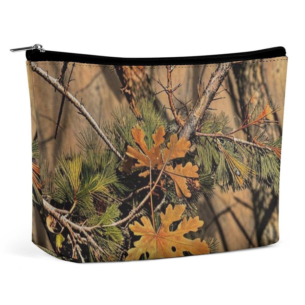 Supdreamc Toiletry Bag Holder Portable Gift for Ladies Women Large Capacity Hunting Camo Tree Leaf Travel Makeup Train Case for Cosmetics Digital Accessories Fashion Travel Bag