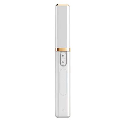 NinthAvenue Basics Heated Eyelash Curler Comb Portable USB Rechargeable Electric Eyelash Curler for Long Lasting Curling Travel Size (White)