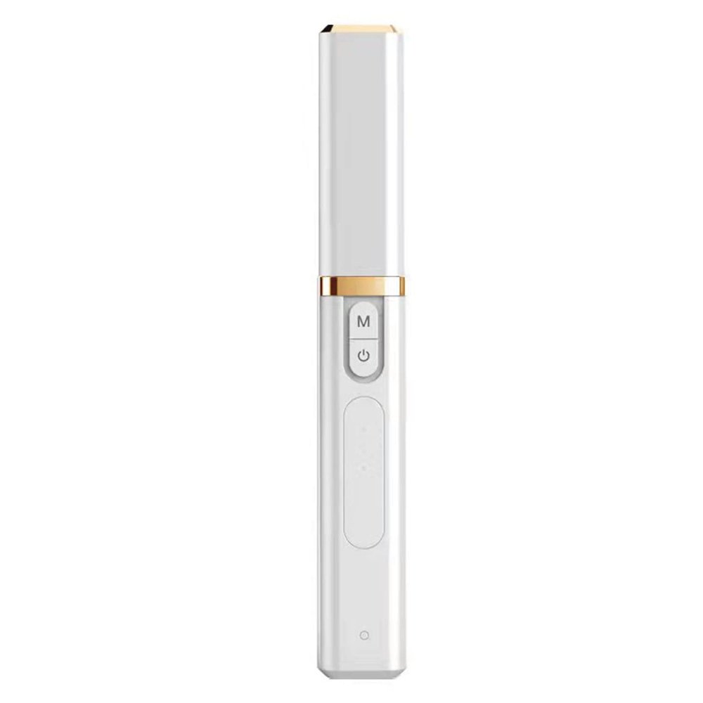 NinthAvenue Basics Heated Eyelash Curler Comb Portable USB Rechargeable Electric Eyelash Curler for Long Lasting Curling Travel Size (White)