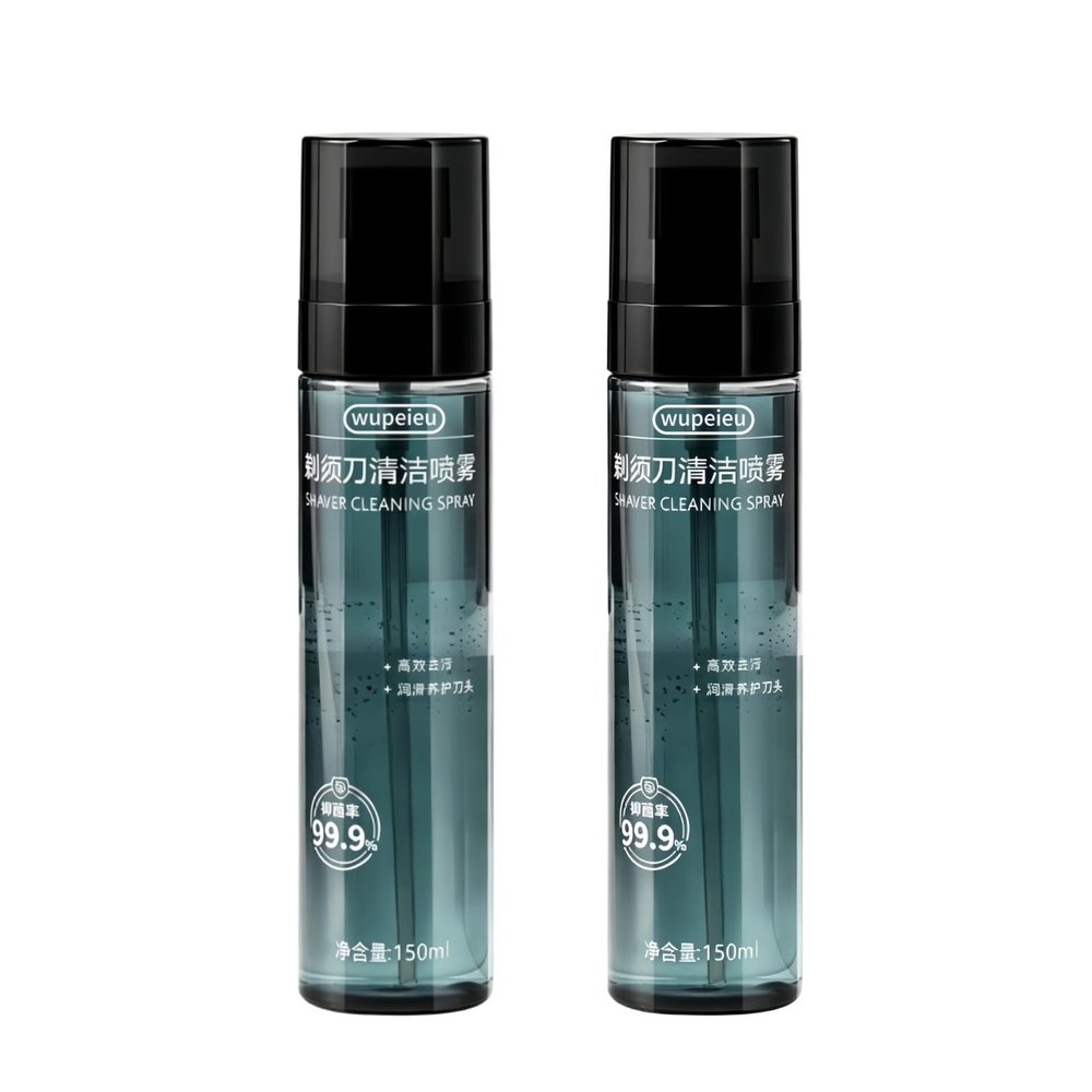 wupeieu Razor Cleaning Liquid Compatible With Westinghouse All Series Electric Shavers, Deep Cleaning, Removes Odors, (3.38 Fl Oz) 150ml(2 pcs)
