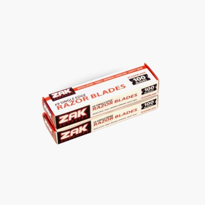 ZAK #9 Single Edge Razor Blades (100 pieces per box) Industrial Heavy Duty Steel Blades for Scraping, Epoxy & Silicone Removal, Granite & Countertop Installation (2).