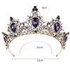 Sisyeuo Eye-catching for Rhinestone Stone Headband Hoop Wedding Bridal Purple Vintage Crown Luxury Princess Hair Jew Headbands for Men and Wristband view 3