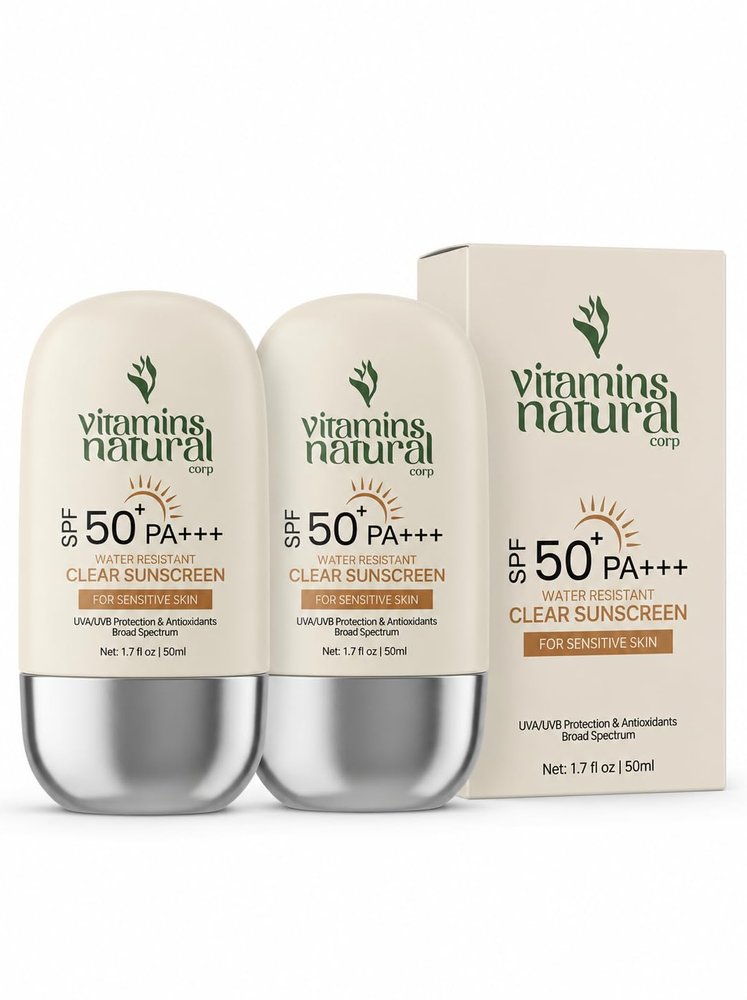 Vitamins Natural Corp SPF 50 Face Sunscreen Cream 2-Pack 1.7 oz each