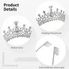 Machify 12 Pcs Tiara Headbands, Silver Crystal Queen Crowns with Rhinestones, Alloy Hair Accessories, 7.4 x 5.5 in for Wedding Prom Party Bridal Shower Birthday view 2
