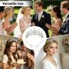 Machify 12 Pcs Tiara Headbands, Silver Crystal Queen Crowns with Rhinestones, Alloy Hair Accessories, 7.4 x 5.5 in for Wedding Prom Party Bridal Shower Birthday view 3
