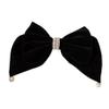 WGTYOA Bowknot Diamond Pearl Hair Clip Cool And Cute Velvet Spring Headdress Female view 1