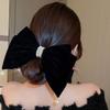 WGTYOA Bowknot Diamond Pearl Hair Clip Cool And Cute Velvet Spring Headdress Female view 4