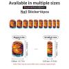 Colorful Basketball Nail Strips for Women, Waterproof Long Lasting Gel Stickers, 100 Pcs 10 Sheets Nail Art Decals for Travel, UV Free, Self Adhesive Nail Stickers for Gift view 3