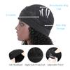 Misser Headband Wig Human Hair Deep Wave 24 Inch Curly Headband Glueless None Lace Front Wigs for Black Women Machine Made 150% Density Natural Color view 4