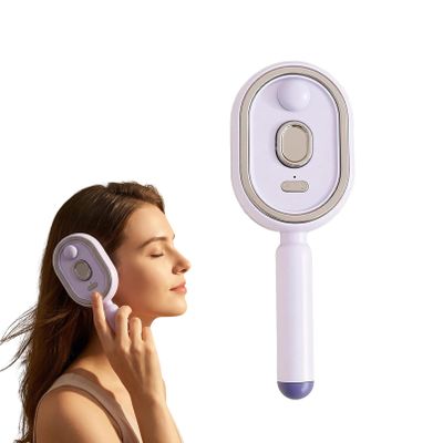 Electric Spray Hair Brush with Air Cushion Massage & Retractable Teeth, 10ml Water Tank Mist Comb for Frizz Control, Cordless Electric Detangler for Women Travel Friendly Hair Care Tool (Purple)