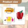 3 Pcs Teacher Hair Clips Set, Fruit Apple, Stationery Pencil and Bus Shaped Claw Clips, Hair Accessories for Women, Daily and Office Wear view 2