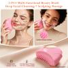 UIWOYI Electric Heated Lymphatic Brush with Thick Raised Silicone Bristles view 2