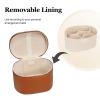 idoltimes Cosmetic Case, Leather Makeup Bag, Portable Handheld Makeup Case, Detachable Compartments view 3