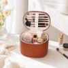 idoltimes Cosmetic Case, Leather Makeup Bag, Portable Handheld Makeup Case, Detachable Compartments view 4