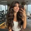 XIXISNOW 24 Inch Clip in Hair ExtensionsWavy Synthetic Hairpieces for Women view 4