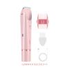 Womens Shaver, 2-in-1 Dual-Head Bikini Trimmer, Waterproof Electric Shaver for Face, Arm, Leg, Underarm, Washable Hair Removal, Includes Cleaning Brush and Type-C Charging Cable, Pink view 4