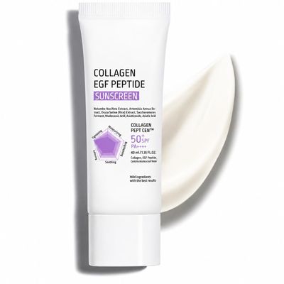 Collagen Powerful Sunscreen SPF 50+ PA++++, Korean Brightening Face Sunscreen, UV Protection for Sensitive Skin, 1.35 fl oz