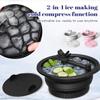 Face Ice Bath Bowl with Built-In Ice Tray, Foldable Silicone, Breathing Hose, Portable Facial Cold Compress for Home, Travel, Camping (Black) view 3