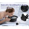 Face Ice Bath Bowl with Built-In Ice Tray, Foldable Silicone, Breathing Hose, Portable Facial Cold Compress for Home, Travel, Camping (Black) view 4
